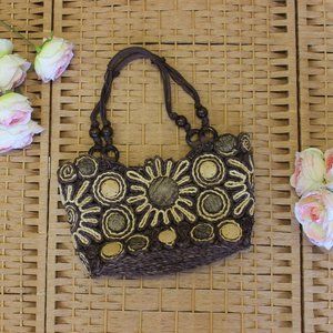 Woven Natural Fiber Purse